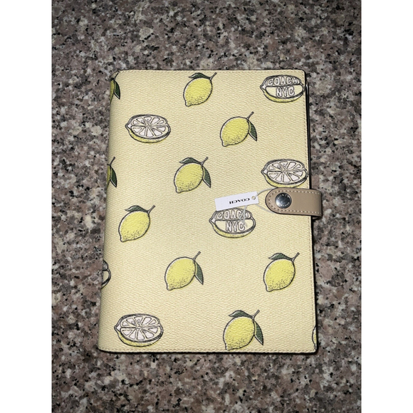 Coach Notebook With Lemon Print - Picture 1 of 4